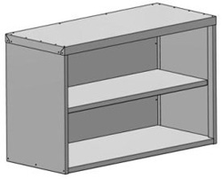 Полка настенная полуоткрытая